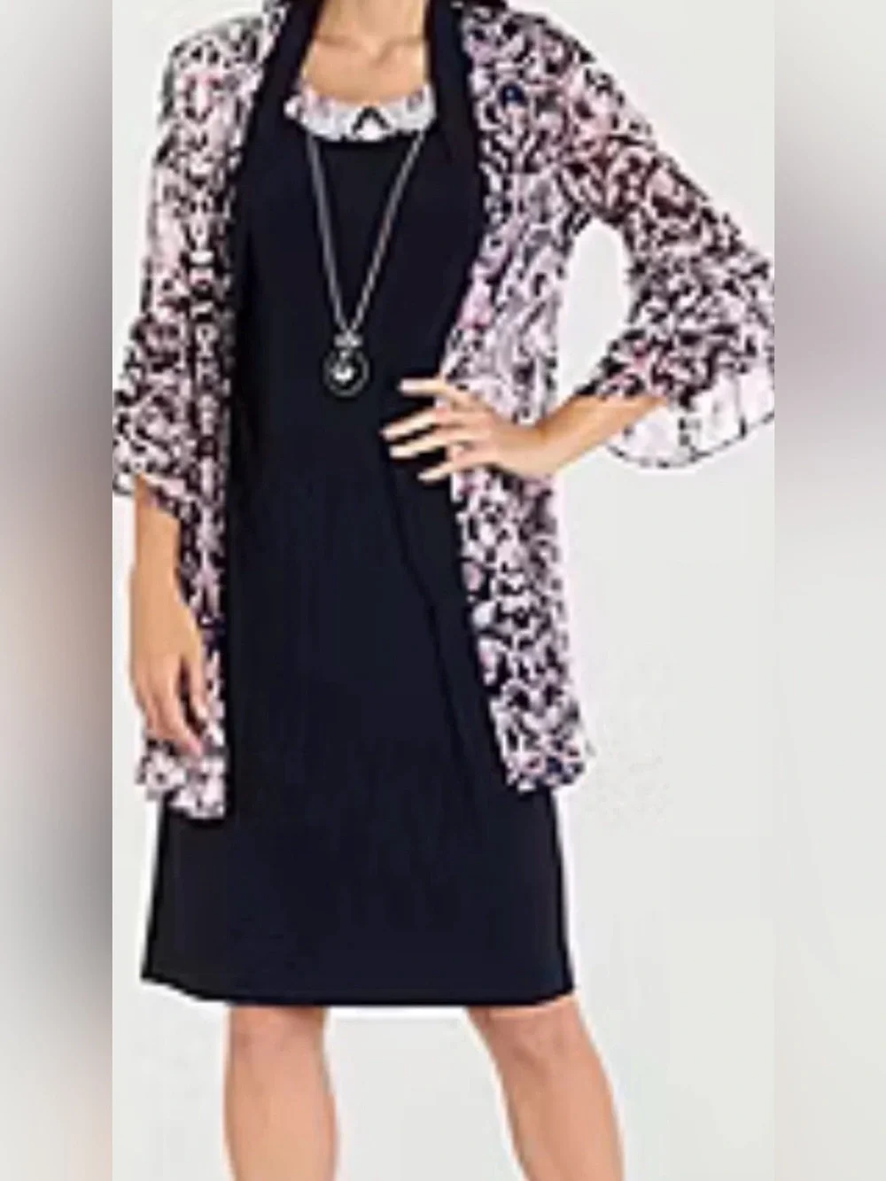 R & M Richards Women’s 2 Piece Dress & Jacket In Floral Print Size 10 Brand New!